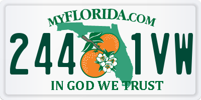 FL license plate 2441VW