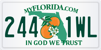 FL license plate 2441WL
