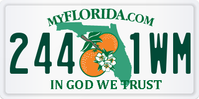 FL license plate 2441WM