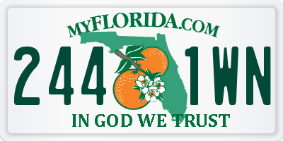 FL license plate 2441WN