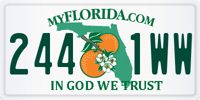 FL license plate 2441WW