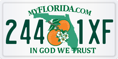 FL license plate 2441XF