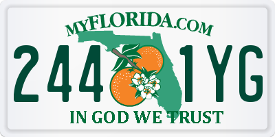 FL license plate 2441YG