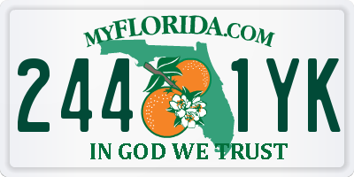 FL license plate 2441YK