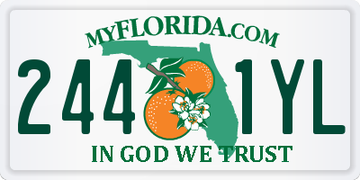 FL license plate 2441YL