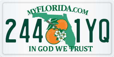 FL license plate 2441YQ