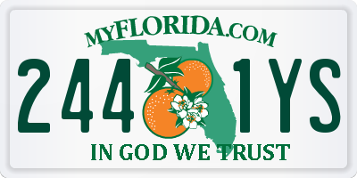 FL license plate 2441YS