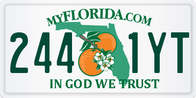 FL license plate 2441YT