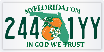 FL license plate 2441YY