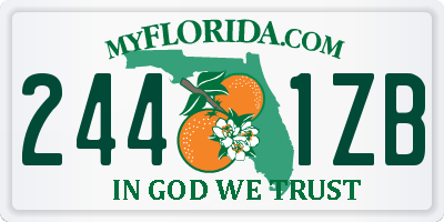FL license plate 2441ZB