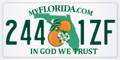 FL license plate 2441ZF