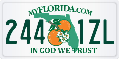 FL license plate 2441ZL