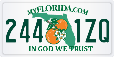 FL license plate 2441ZQ