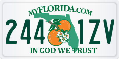 FL license plate 2441ZV