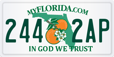 FL license plate 2442AP
