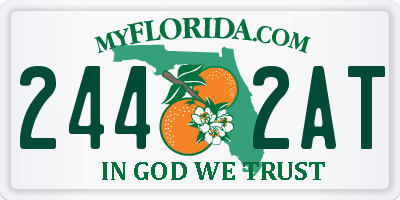 FL license plate 2442AT