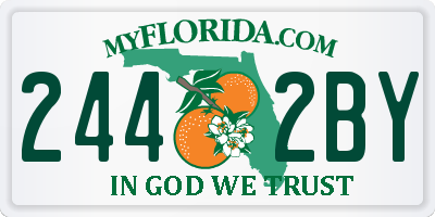 FL license plate 2442BY