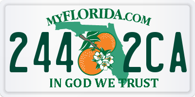FL license plate 2442CA