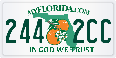 FL license plate 2442CC