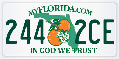 FL license plate 2442CE