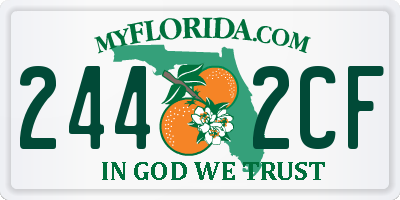 FL license plate 2442CF