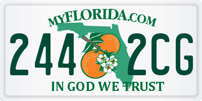 FL license plate 2442CG