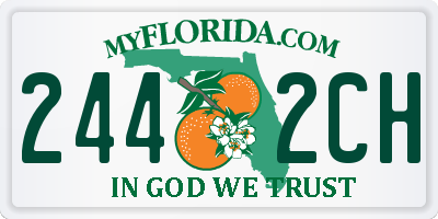 FL license plate 2442CH