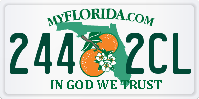 FL license plate 2442CL