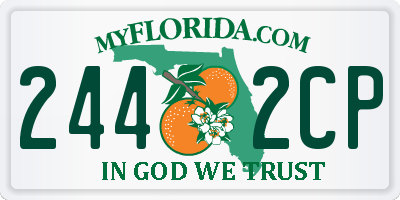 FL license plate 2442CP