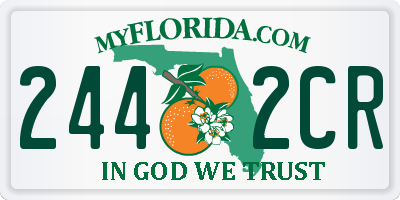 FL license plate 2442CR