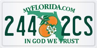 FL license plate 2442CS