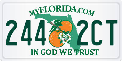 FL license plate 2442CT