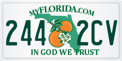 FL license plate 2442CV