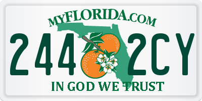 FL license plate 2442CY