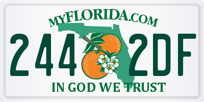 FL license plate 2442DF