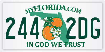 FL license plate 2442DG