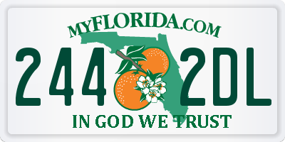 FL license plate 2442DL