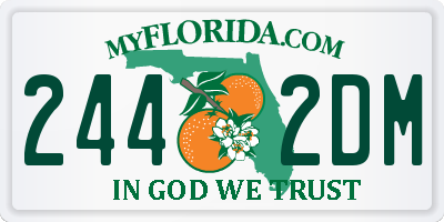 FL license plate 2442DM
