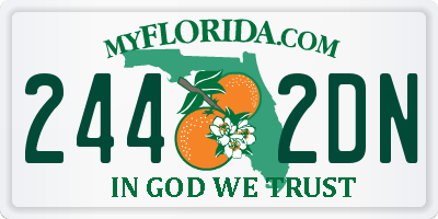 FL license plate 2442DN