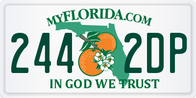 FL license plate 2442DP