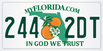 FL license plate 2442DT