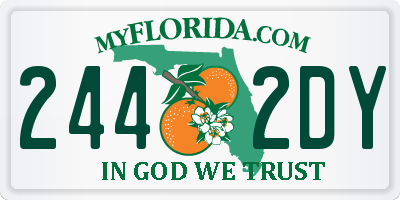 FL license plate 2442DY
