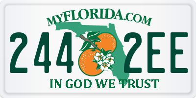 FL license plate 2442EE