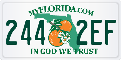 FL license plate 2442EF