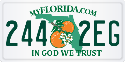 FL license plate 2442EG