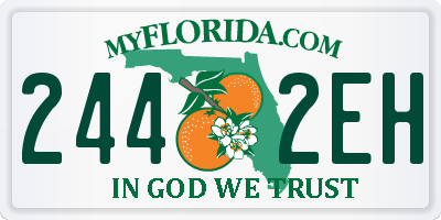 FL license plate 2442EH