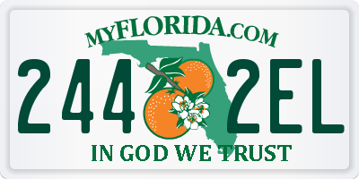 FL license plate 2442EL
