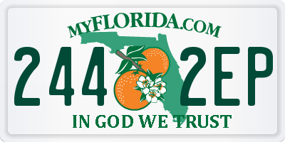 FL license plate 2442EP