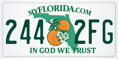 FL license plate 2442FG
