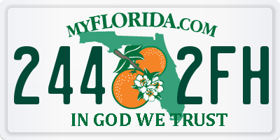 FL license plate 2442FH